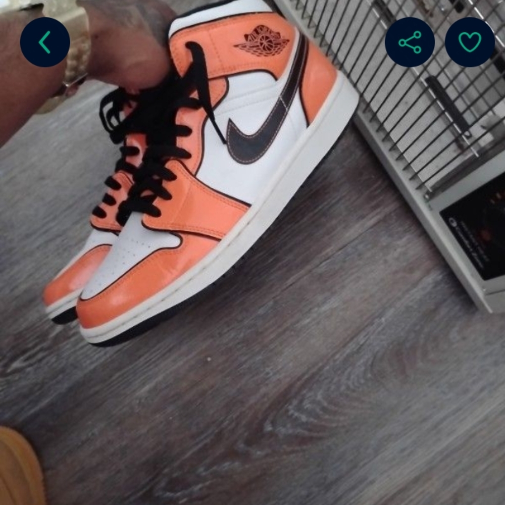 Nike Orange and White Sneakers
